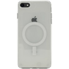 Kılıf Adam Apple iPhone Se 2020 Kılıf Magsafe Şarj Özellikli Şeffaf Sert Pc  Embos Kapak