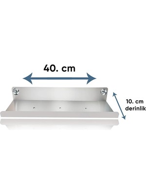 Bermega Inox, Ömürlük Paslanmaz Çelikten Raf Ikili Takım, Banyo Rafı, Şampuanlık, Sabunluk, Banyo Aksesuar