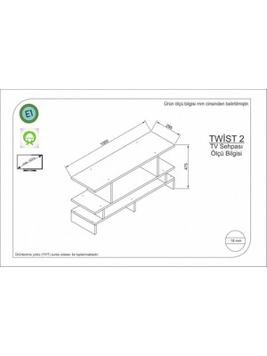 Rafline Twist 2 Tv Ünitesi  Ceviz