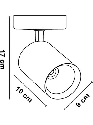 Led Projem 30WLED Ray Spot Siyah 5'li Set