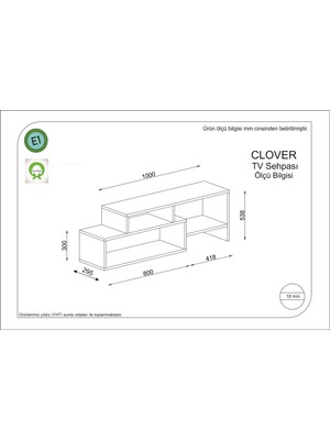 Rafline Clover  Tv Ünitesi Safirmeşe