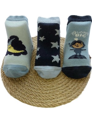 Olay Socks 6'lı Paket Erkek Bebek Altı Kaymaz Pamuk Patik Çorap