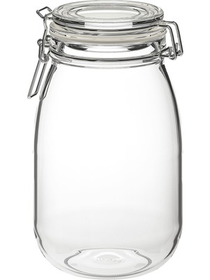 IKEA Vakum Kapaklı Cam Kavanoz Meridyendukkan Şeffaf 1.8 Litre Contalı Kavanoz