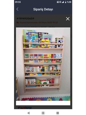 AGT Center Eğitici Montessori Çocuk Kitaplık 120*80*9 cm 4 Raflı