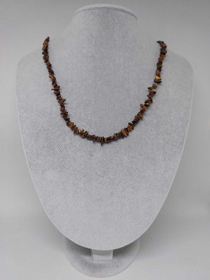 Yaşam Tohumu Kaplan Gözü Taşı Minik Boy 4-6mm Aralığı Şekilsiz Kolye