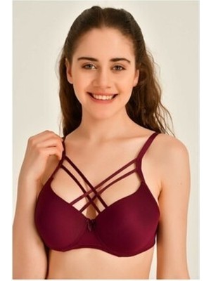Liza 1014 Çapraz Silikonlu Sütyen Beyaz - 75