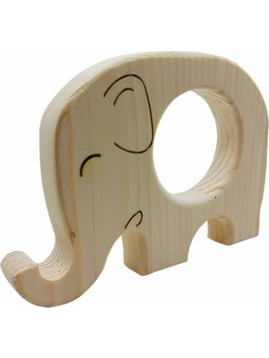 Tahtaland Ahşap Bebek Dişliği - Fil Figürlü