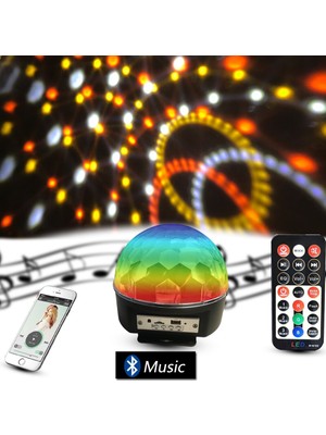 Xnews Bluetooth Sd Aux USB LED Disko Lamba Topu Speaker