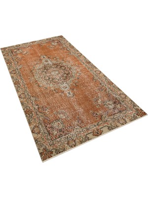 Sempati Halı Doğal Vintage El Dokuma  Eşsiz Halı Eskitme Halısı - 119X226 cm 9924