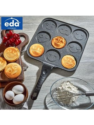 Eda Zk-898 Kare Döküm Gülenyüz Pankek Krep Tavası  28 Cm