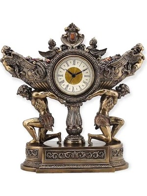 Veronese Saatli Melek ve Atlas Figürü 30CM
