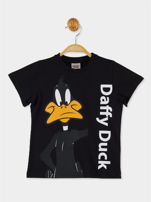 Looney Tunes Daffy Duck Lisanslı Erkek Çocuk Baskılı Kısa Kollu Tişört