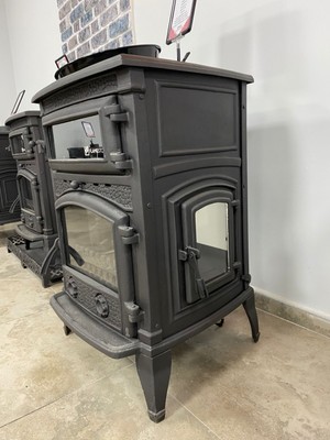 Flame Stove FS-12YK Yan Kapaklı 4 Camlı Kuzineli Pik Döküm Soba