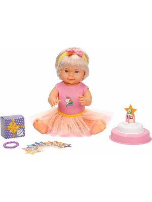 Dollz'n More Bebelou Doğum Günü Bebeği 40 cm - Pembe Etekli Bebelou