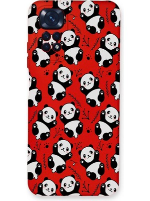 Printify Xiaomi Redmi Note 11S ile Uyumlu Lansman Kılıf Panda Tasarımlı Içi Kadife Kaplı Kapak