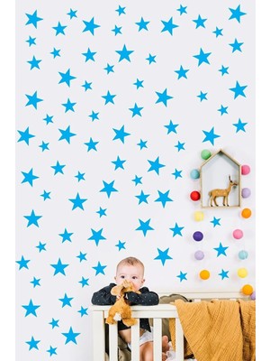 Kt Grup 100 Adet Mavi Yıldız Sticker