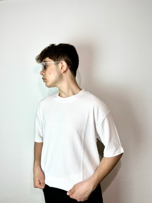 Melens Fitilli Oversize Erkek T-Shirt