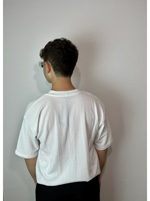 Melens Fitilli Oversize Erkek T-Shirt