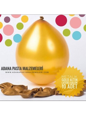 HYD Balon Metalik Gold (10 Adet)