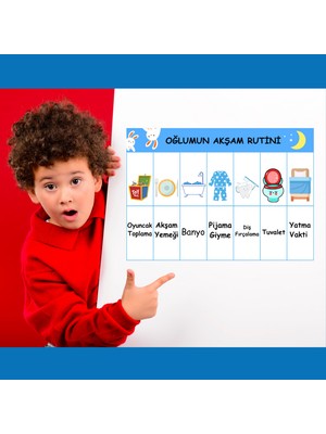 MCU kraft Günlük Rutin Tablosu Erkek Çocuklar İçin Harika Bir Akşam Rutin Çizelgesi Akşam Rutin Tablosu