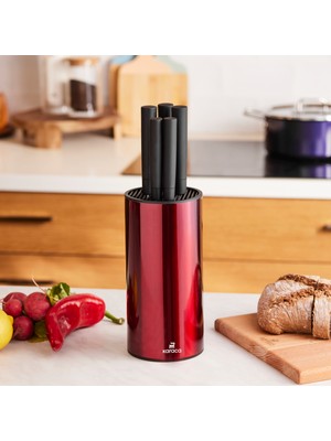 Karaca Oscar Red 6 Parça Standlı Bıçak Seti