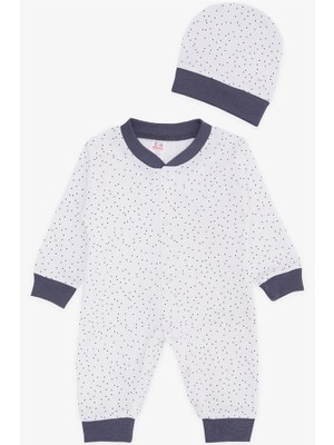 Erkek Bebek Breeze Tulum Puantiye Desenli Beyaz (0-3 Ay-6 Ay)