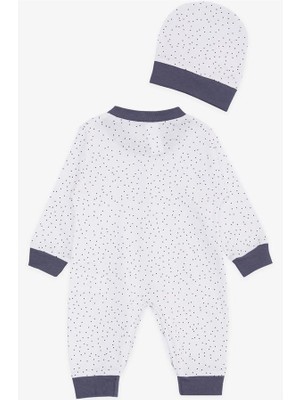 Erkek Bebek Breeze Tulum Puantiye Desenli Beyaz (0-3 Ay-6 Ay)