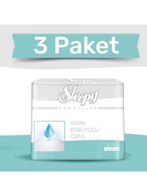 Sleepy Yatak Koruyucu Örtü 60x90 Cm 30' Lu 3 Paket