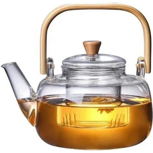 Cam Çaydanlık Bambu Kolu Kiriş Çaydanlık Yüksek Borosilikat Kung Fu Demlik Elektrikli Seramik Soba Çaydanlık Bambu Kiriş Çaydanlık | Çaydanlıklar (Yurt Dışından)