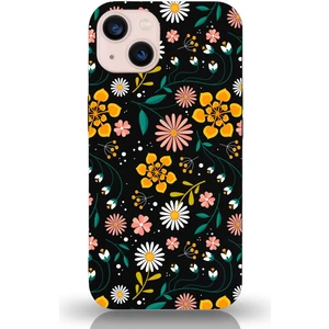 Printify Apple iPhone 13 ile Uyumlu Lansman Kılıf Çiçek Tasarımlı Içi Kadife Kapak