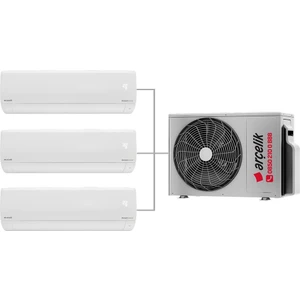 A++ 9000 BTU + 9000 BTU + 12000 BTU İç Ünite (1 adet Dış Ünite = 3 adet İç Ünite) 18000 BTU 1+3 Multi Inverter Klima
