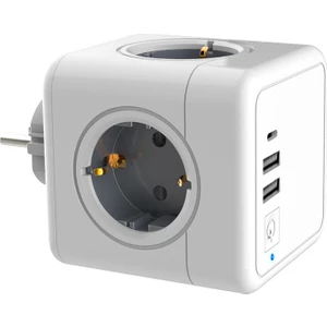 Yaratıcı Küp Kalıp Kare Soket USB Seyahat Adaptörü Akım Koruma Soketi (Yurt Dışından)
