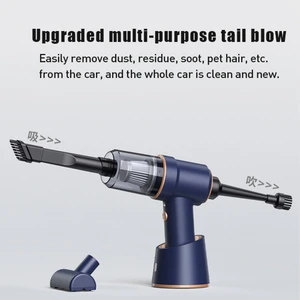 80000PA 2'si 1 Arada Araba Süpürge Kablosuz Şarj Sıkıştırılmış Hava Ev Ofis Için El Yüksek Güç-Siyah (Yurt Dışından)