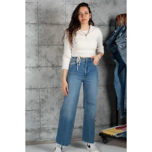 Flare Fit Yüksek Bel Jean