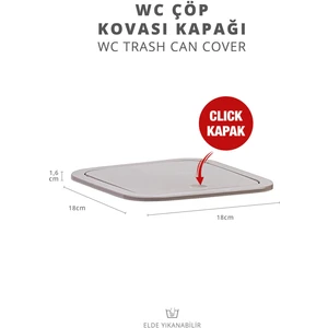 Okyanus Home Vizon Kare Yedek Çöp Kovası Kapağı