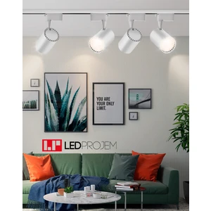 Led Projem 30W LED Ray Spot Beyaz 4 Adet ve 1 Metre Ray Set
