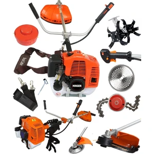 Benzinli 9,9 Hp Yan Tip Çalı Çim Biçme Tırpan +Çapa Aparatı +Canavar Başlık