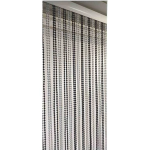 Su Perisi Siyah Gri Kapı Boncuk Perdesi 75X180 cm