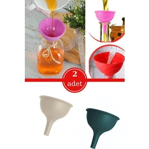 2 Adet Mini Huni, Pratik Silikon Yağ Sirkelik Huni 7cm 2'Li Set