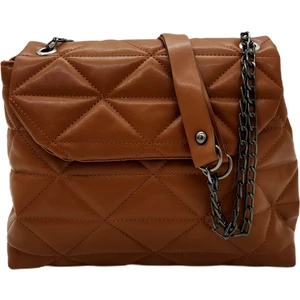 Posh Bags Vinca Kapitone Suni Deri Omuz ve Çapraz Zincir Askılı Kadın Çanta