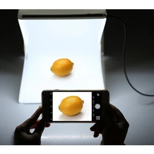 23 x 23 cm Portatif Katlanabilir Işıklı Ürün Çekim Çadırı 40 LED Işık Çadırı