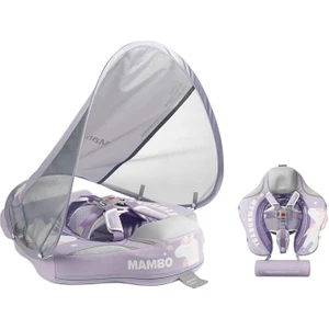 Mambobaby Yeni  Bebekler  Için Desenli Güneş Korumalı -Gölgelikli Emniyet Kilitli Güvenli Çocuk Yüzme Can Simidi