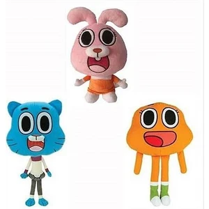 3 Adet Gumball Karikatür Figürü Güzel Yumuşak Bebek Kız Peluş Oyuncak (Yurt Dışından)