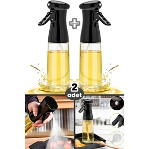 Tilbe Home Büyük Sprey Yağdanlık, Airfryer Püskürtmeli Sprey Cam Şişe Ayçiçek Zeytinyağı Sirkelik 350 Ml