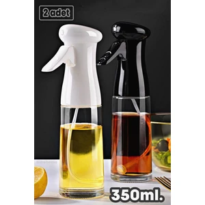 2li Büyük Cam Sprey Yağdanlık Airfryer Püskürtmeli Sprey Şişe Ayçiçek Zeytinyağı Sirkelik 350 Ml