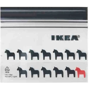 IKEA Akdeniz Istad Siyah-Desenli 0,3 Lt Kilitlenebilir Buzdolabı Poşeti