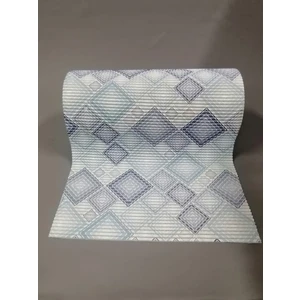 Başak Ev Tekstili Mavi Aqua Mat Islak Zemin  Kaydırmaz Çok Amaçlı Paspası 65 cm Eninde