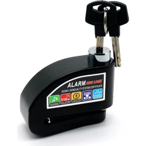 Motosiklet Disk Kilidi Alarmlı Motor Kilidi 110 Db Waterproof Yüksek Kaliteli Siyah