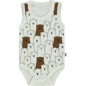 Civil Baby Erkek Bebek Çıtçıtlı Badi 1-18 Ay Ekru