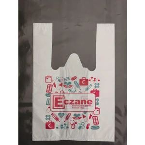Bio Eczane Poşeti Naylon Atlet Küçük Boy 22X33 cm 1 Kg'lık Paket